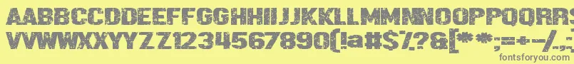 フォントFakeNews – 黄色の背景に灰色の文字