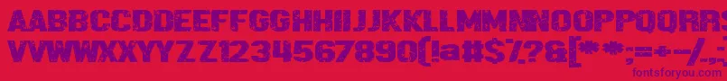 FakeNews Font – Purple Fonts on Red Background