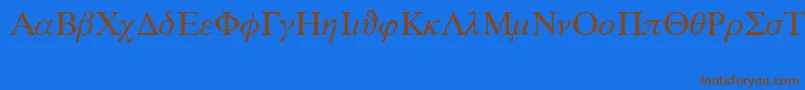 MathPs Font – Brown Fonts on Blue Background