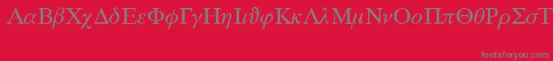 MathPs Font – Gray Fonts on Red Background