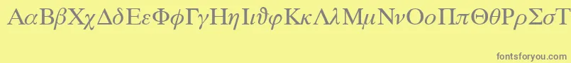 MathPs Font – Gray Fonts on Yellow Background