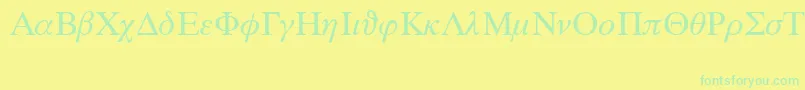 MathPs-Schriftart – Grüne Schriften auf gelbem Hintergrund