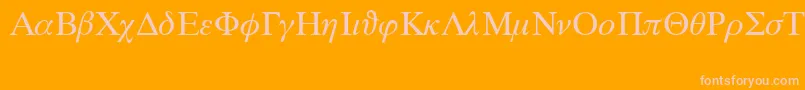 MathPs Font – Pink Fonts on Orange Background