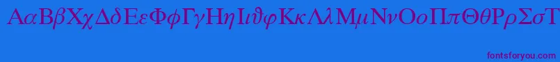 MathPs Font – Purple Fonts on Blue Background