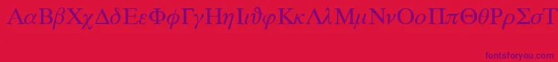 MathPs Font – Purple Fonts on Red Background