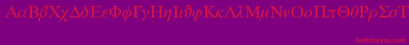 MathPs Font – Red Fonts on Purple Background