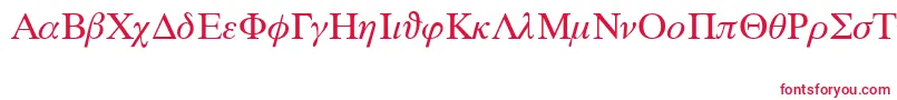 MathPs Font – Red Fonts on White Background