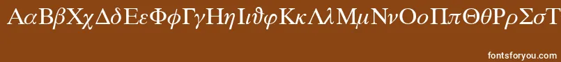 Шрифт MathPs – белые шрифты на коричневом фоне