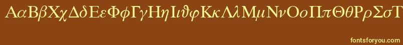 MathPs Font – Yellow Fonts on Brown Background