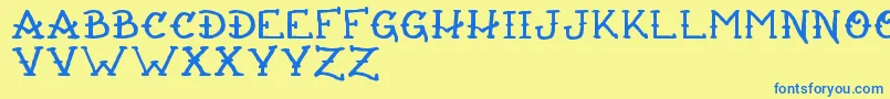 RatsGetFat Font – Blue Fonts on Yellow Background