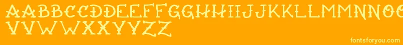 RatsGetFat Font – Yellow Fonts on Orange Background