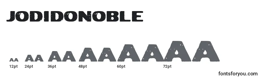 Jodidonoble Font Sizes