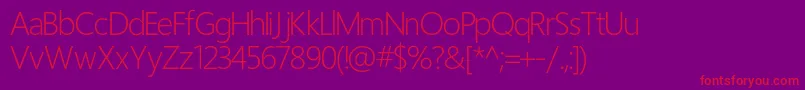 Light Font – Red Fonts on Purple Background