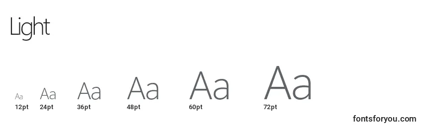 Light Font Sizes