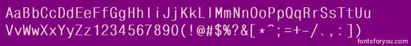 MonocondensedBold Font – Pink Fonts on Purple Background