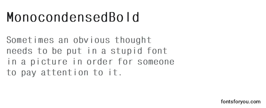 Шрифт MonocondensedBold