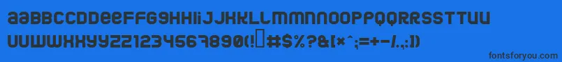 Jumbo Font – Black Fonts on Blue Background