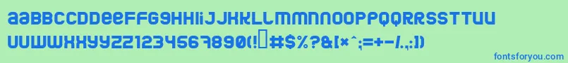 Шрифт Jumbo – синие шрифты на зелёном фоне