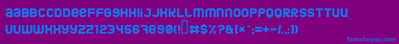 フォントJumbo – 紫色の背景に青い文字