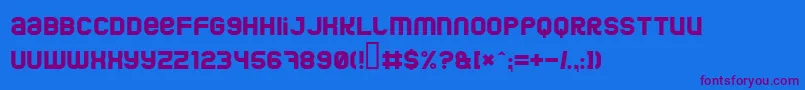 Jumbo Font – Purple Fonts on Blue Background