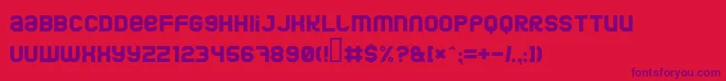 Jumbo-Schriftart – Violette Schriften auf rotem Hintergrund
