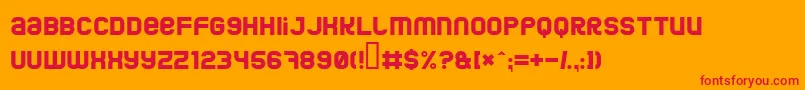 Jumbo Font – Red Fonts on Orange Background