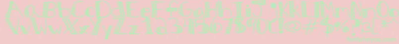 StripesAndBubbles Font – Green Fonts on Pink Background