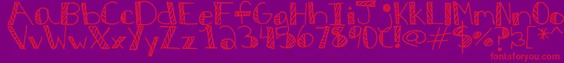 StripesAndBubbles Font – Red Fonts on Purple Background