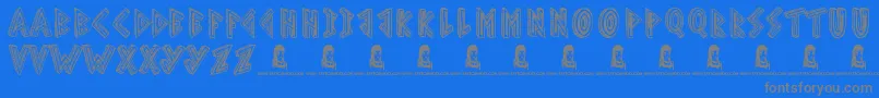 ScribbleTable Font – Gray Fonts on Blue Background