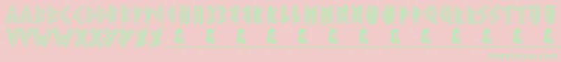 ScribbleTable Font – Green Fonts on Pink Background