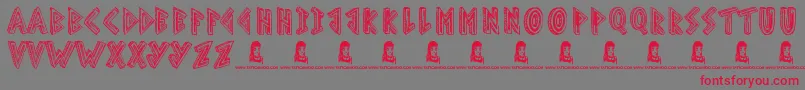 ScribbleTable Font – Red Fonts on Gray Background