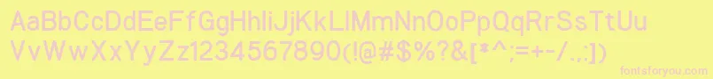 WoolworthDemibold Font – Pink Fonts on Yellow Background