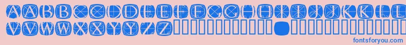 Rodgauer1round Font – Blue Fonts on Pink Background