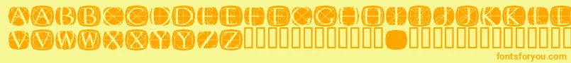 Rodgauer1round Font – Orange Fonts on Yellow Background