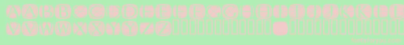 Rodgauer1round Font – Pink Fonts on Green Background