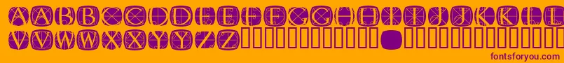 フォントRodgauer1round – オレンジの背景に紫のフォント