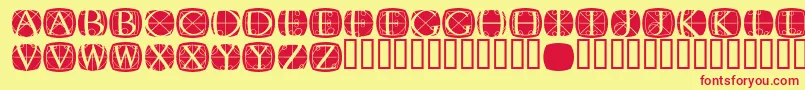 Rodgauer1round Font – Red Fonts on Yellow Background