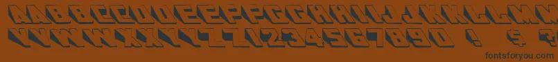 Шрифт SlantsRegular – чёрные шрифты на коричневом фоне