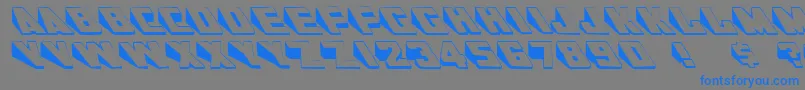 SlantsRegular Font – Blue Fonts on Gray Background