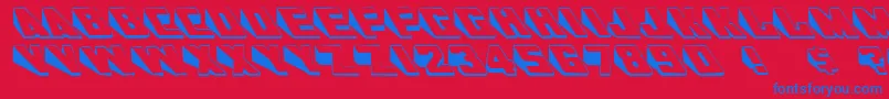 SlantsRegular Font – Blue Fonts on Red Background