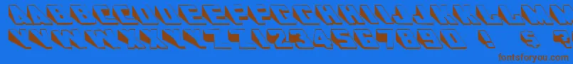 Шрифт SlantsRegular – коричневые шрифты на синем фоне
