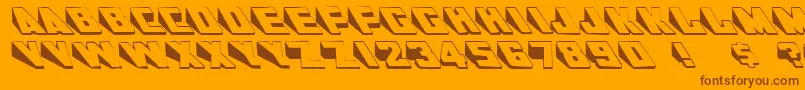 SlantsRegular Font – Brown Fonts on Orange Background