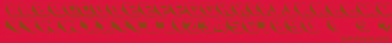 SlantsRegular Font – Brown Fonts on Red Background