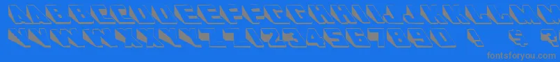 SlantsRegular Font – Gray Fonts on Blue Background