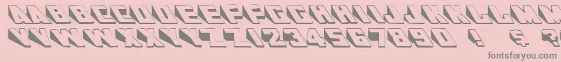 SlantsRegular-Schriftart – Graue Schriften auf rosa Hintergrund