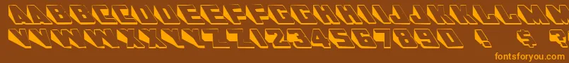 SlantsRegular Font – Orange Fonts on Brown Background