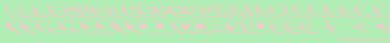 SlantsRegular Font – Pink Fonts on Green Background