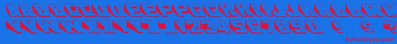 SlantsRegular-Schriftart – Rote Schriften auf blauem Hintergrund