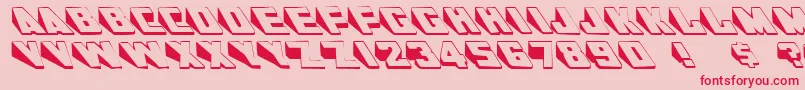 SlantsRegular Font – Red Fonts on Pink Background