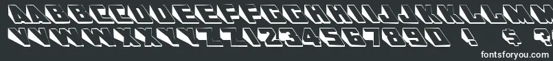 Шрифт SlantsRegular – белые шрифты на чёрном фоне